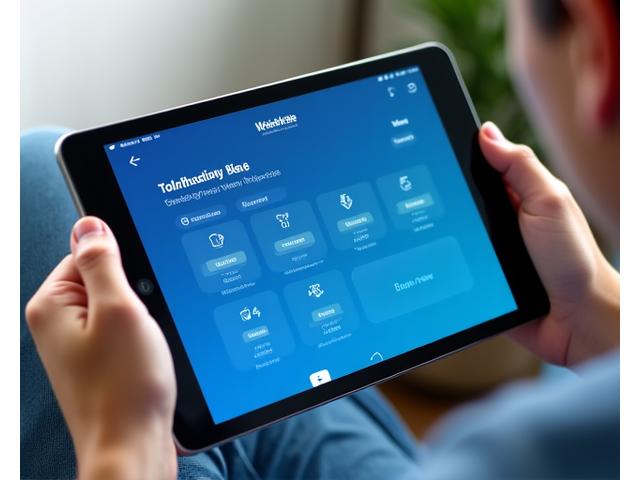 Interface de réservation de console sur une tablette, affichant des créneaux horaires disponibles et des icônes de console.