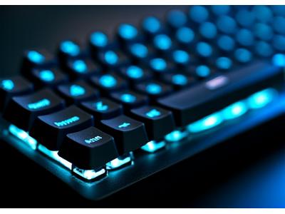 Gros plan sur un clavier mécanique gaming premium avec rétroéclairage RGB