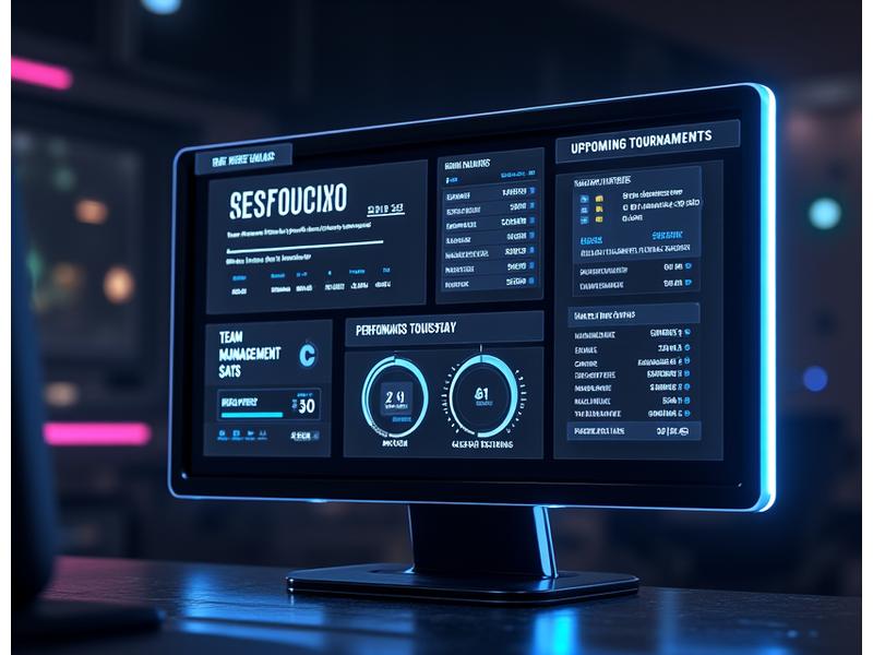 Interface de dashboard joueur avec calendrier de tournois et statistiques de performance